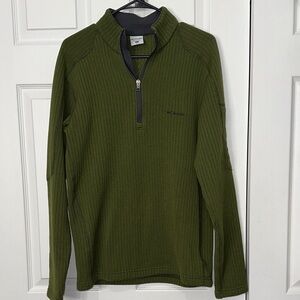 Columbia Men's Green Zip-Up Sweater